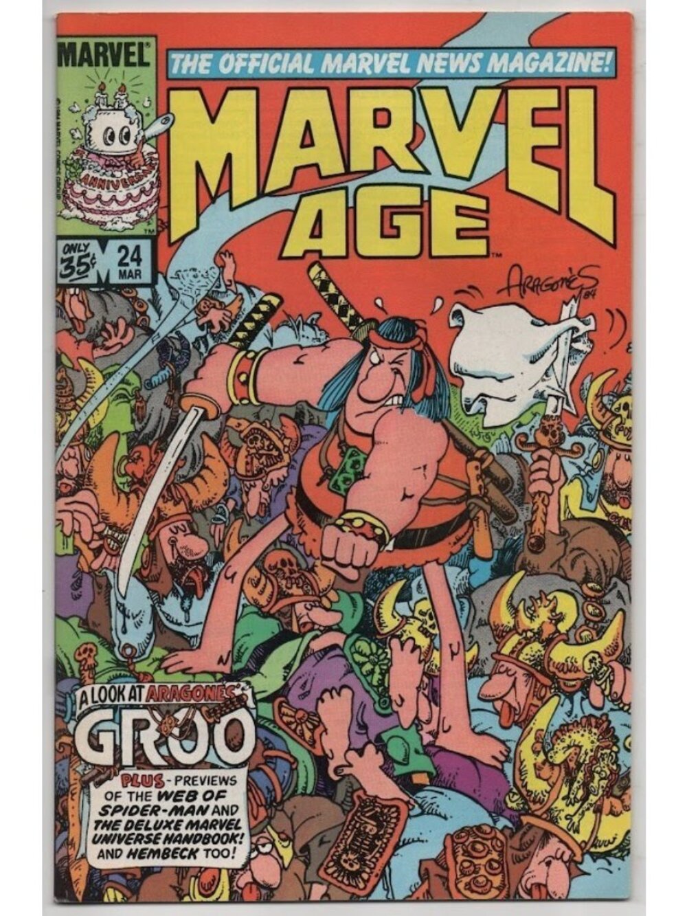 Marvel Age 24 Marvel Comics 1985 VF- 7.5 Groo Sergio Aragones